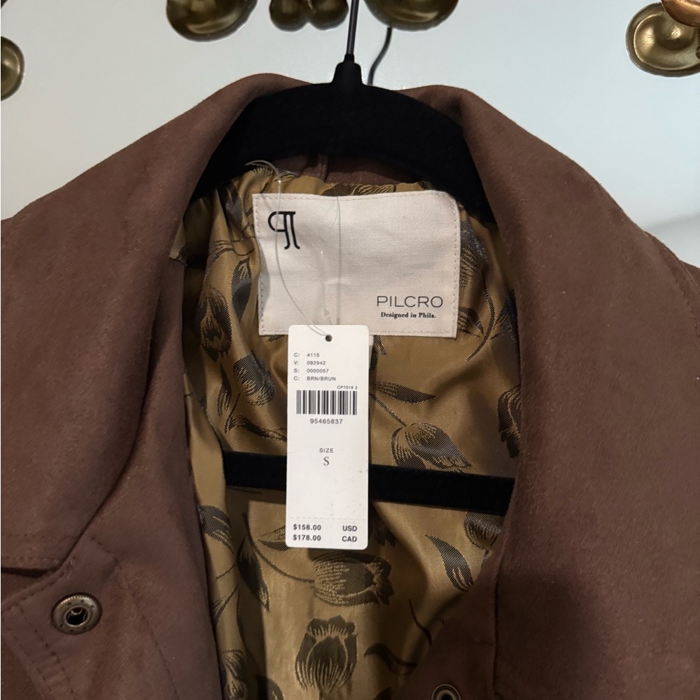 NWT The Tillie Relaxed Faux-Suede Shacket by Pilcro - Picture 4 of 11